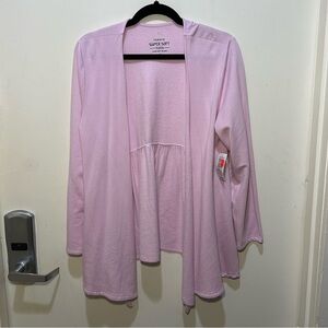 NWT Torrid Super Soft Fleece Pink Long Sleeve Open Front Cardigan Size 0X